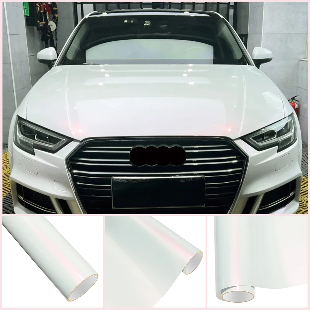 

ПЭТ платиновая (яркая) от белого до розового автомобиля виниловая пленка ПВХ водонепроницаемая устойчивая к царапинам наклейка мотоциклетная пленка для украшения кузова автомобиля