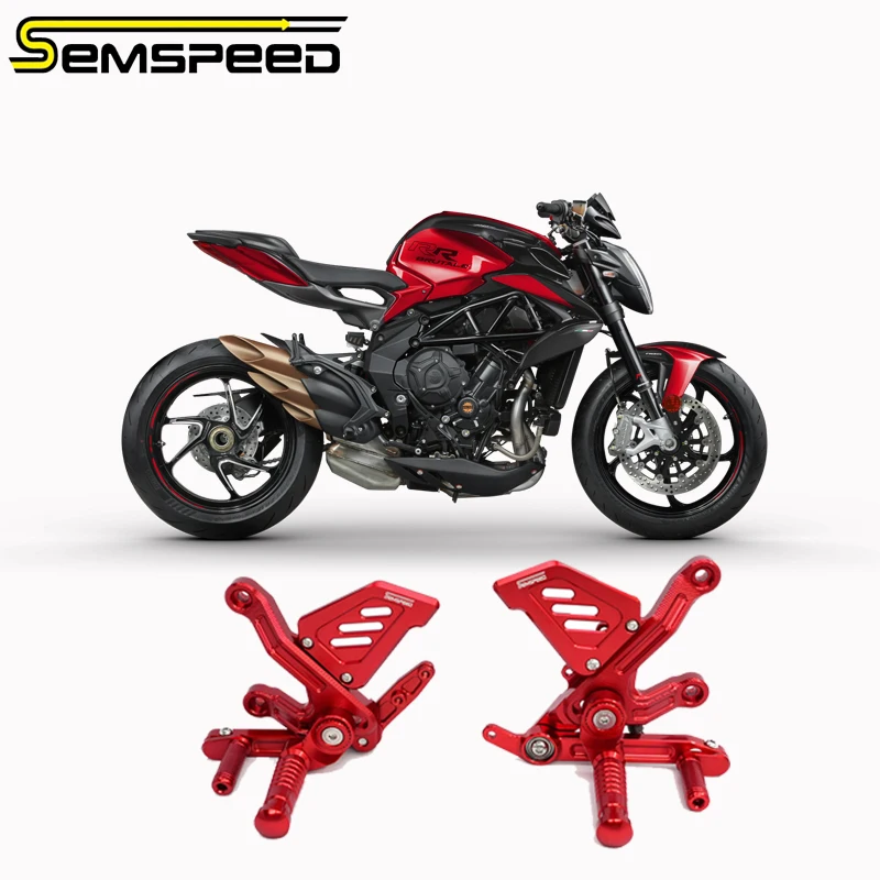 

Motorcycle High-Rise Footpeg Assembly Aluminum Alloy Adjustable For MV Agusta Brutale 800/Rosso Dragster 800 RR‌ F3 675 Footpegs