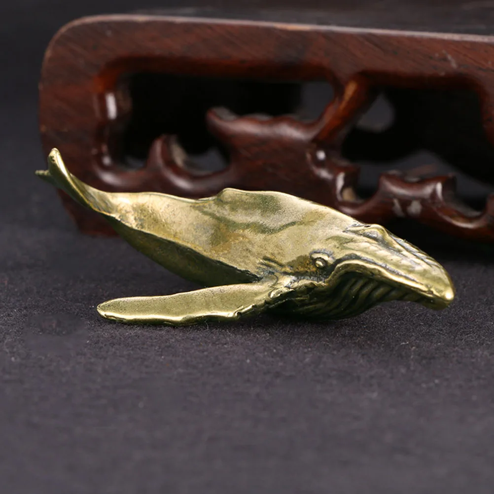 

Cute Mini Whale Figurine Decor Vintage Style Desktop Copper Small Tea Table Home Ornament Whale Shaped Cement Molds for Concrete