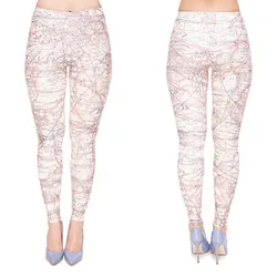 Super Soft Stretchy Fashion Print Plus Size Fitness Leggings Sexy Silm Legins Ankle Length Trouser Women Pants