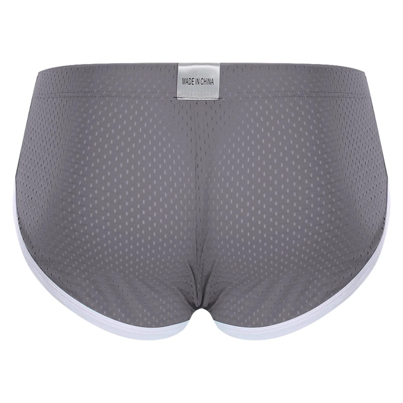 Mens Hollow Out Boxer Shorts Sports Underwear Beachwear Stretchy Quick-Drying Contract Trim Athletic Shorts for Gym Yoga Cycling