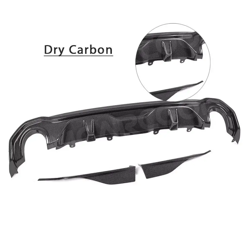 Dry Carbon Fiber Rear Diffuser Splitters for BMW 4 Series G26 M Sport 2020+ Side Aprons Bumper Spoiler Car Styling