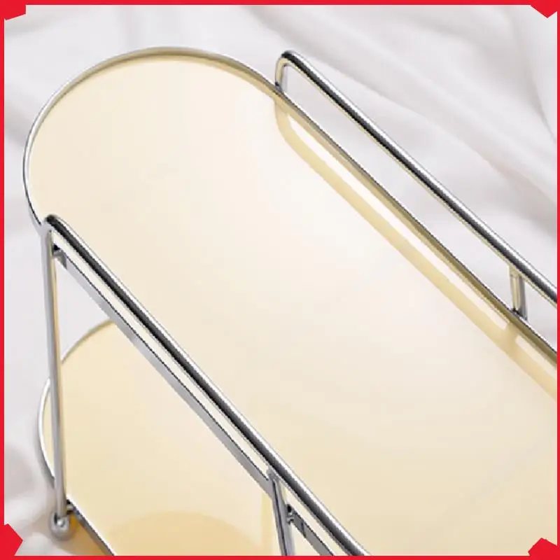 

B17B Double-Layer Cosmetic Rack Washing Table Storage Table Tray Skin Care Cup Holder Water/Coffee Cup Holders Stand-C Easy Inst