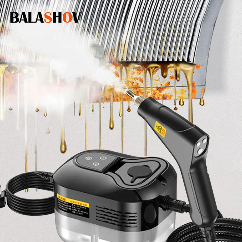 Nettoyeur à vapeur 2500W, Machine à laver à pression haute température pour climatiseur domestique, hotte de cuisine, nettoyage des sols de voiture, 220V