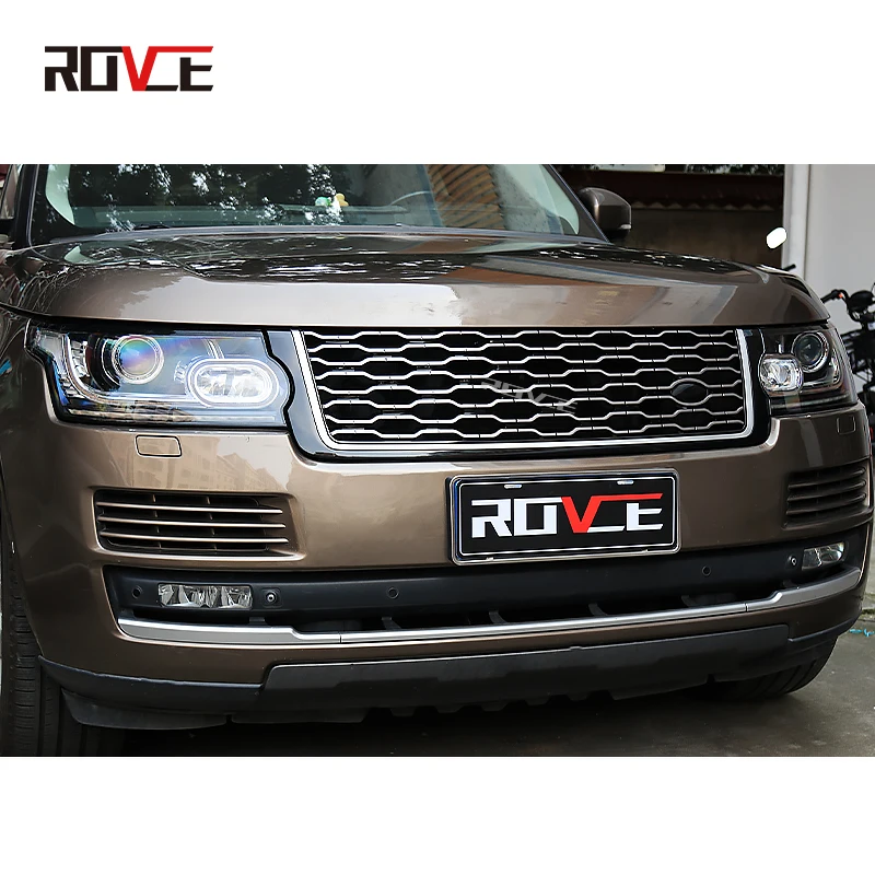 ROVCE New Style Front Bumper Upper Mesh Grills For Land Rover Range Rover Vogue L405 2013-2017 Upgrade to 2018-2022 Style