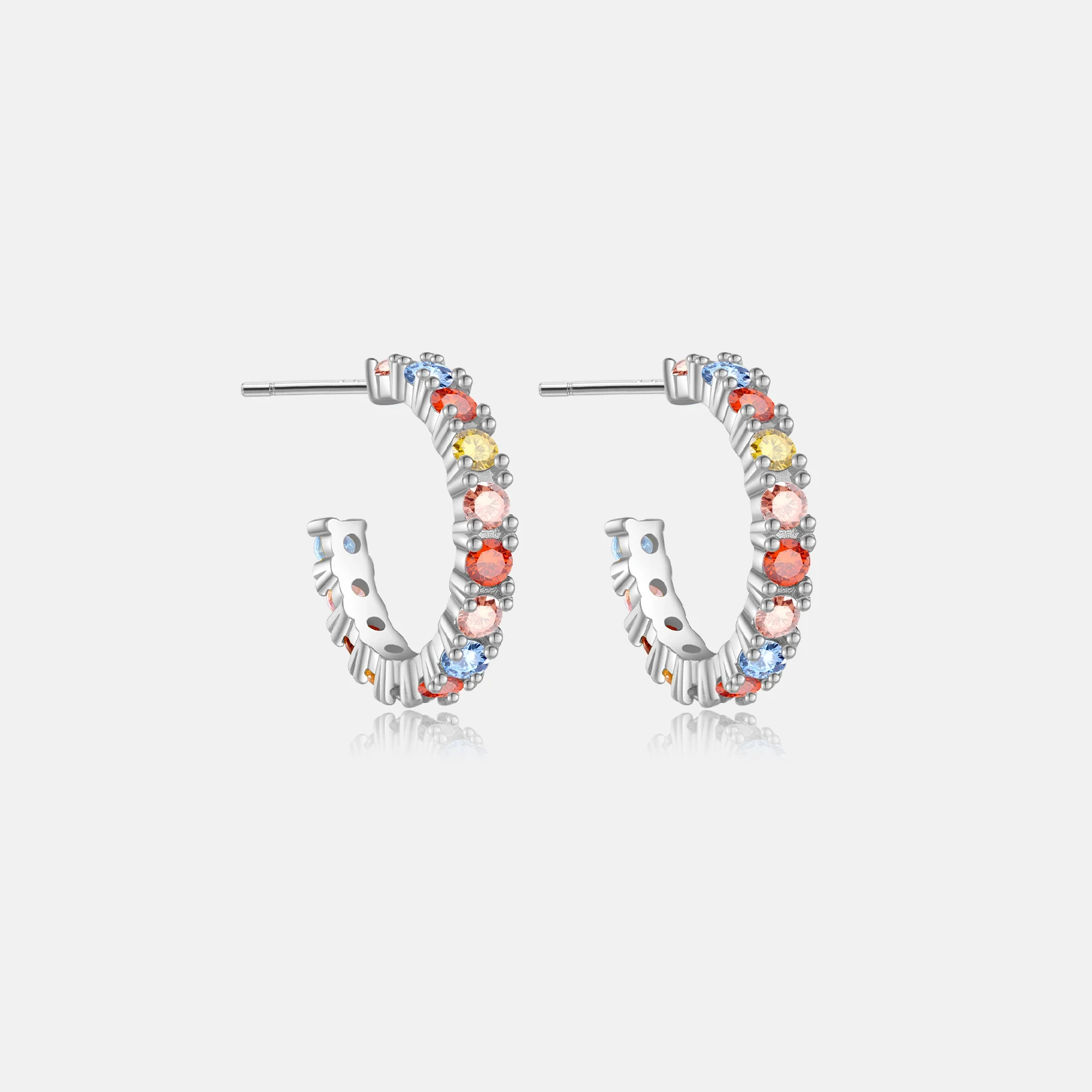 

VEWANT, серьги-кольца из 100% стерлингового серебра 925 пробы с разноцветными цирконами, женские роскошные ювелирные украшения для свадьбы и вечеринки, аксессуары