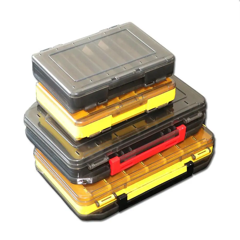 

Fishing Lure Box Case 12 14 Room Double Sided Tool Container For Fishing Bait Plastic Storage Box