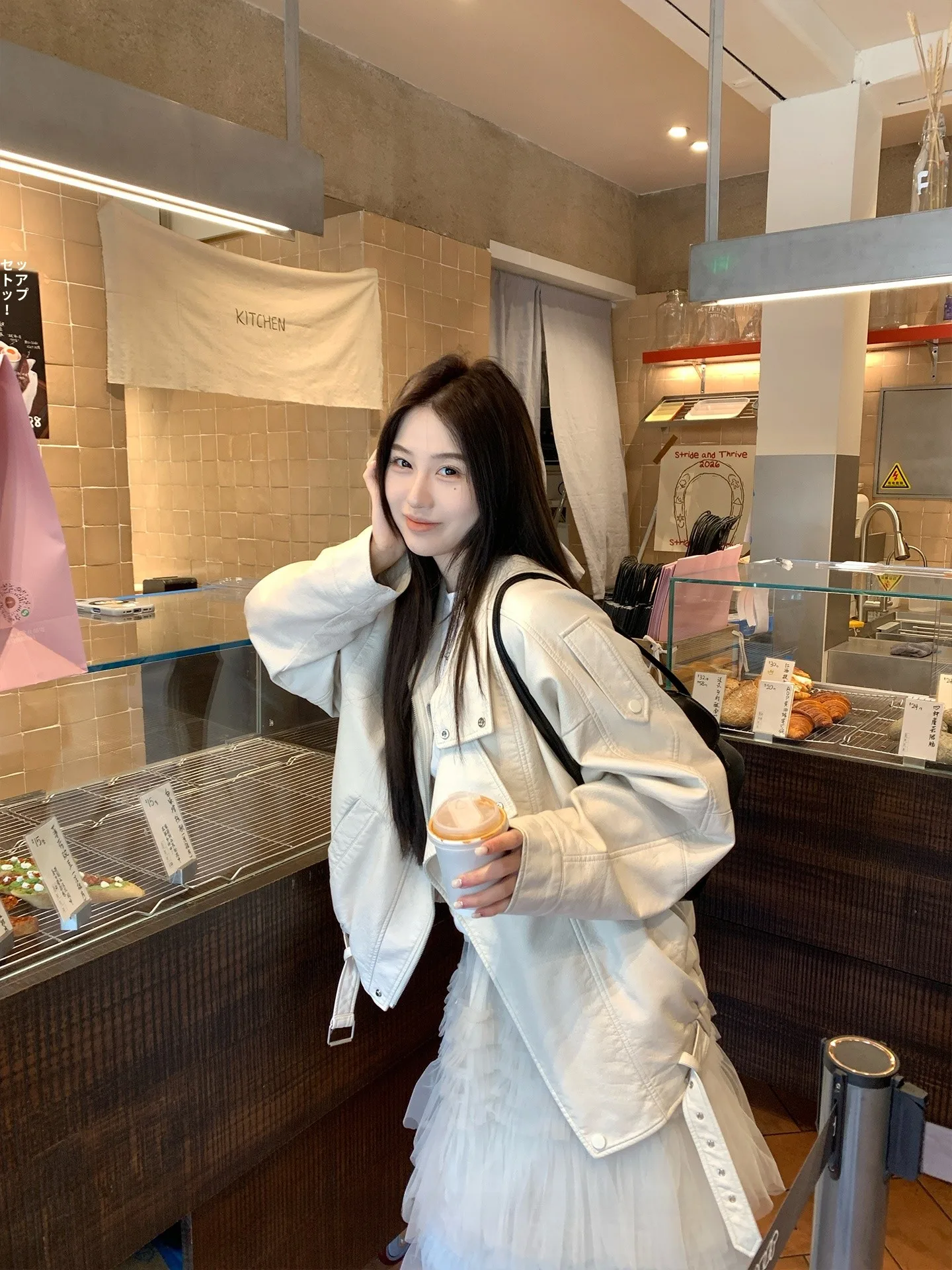 

Свободная женская куртка из искусственной кожи в стиле ретро с воротником-стойкой, весенняя повседневная универсальная модель премиум-класса на молнии, с длинными рукавами, средней длины