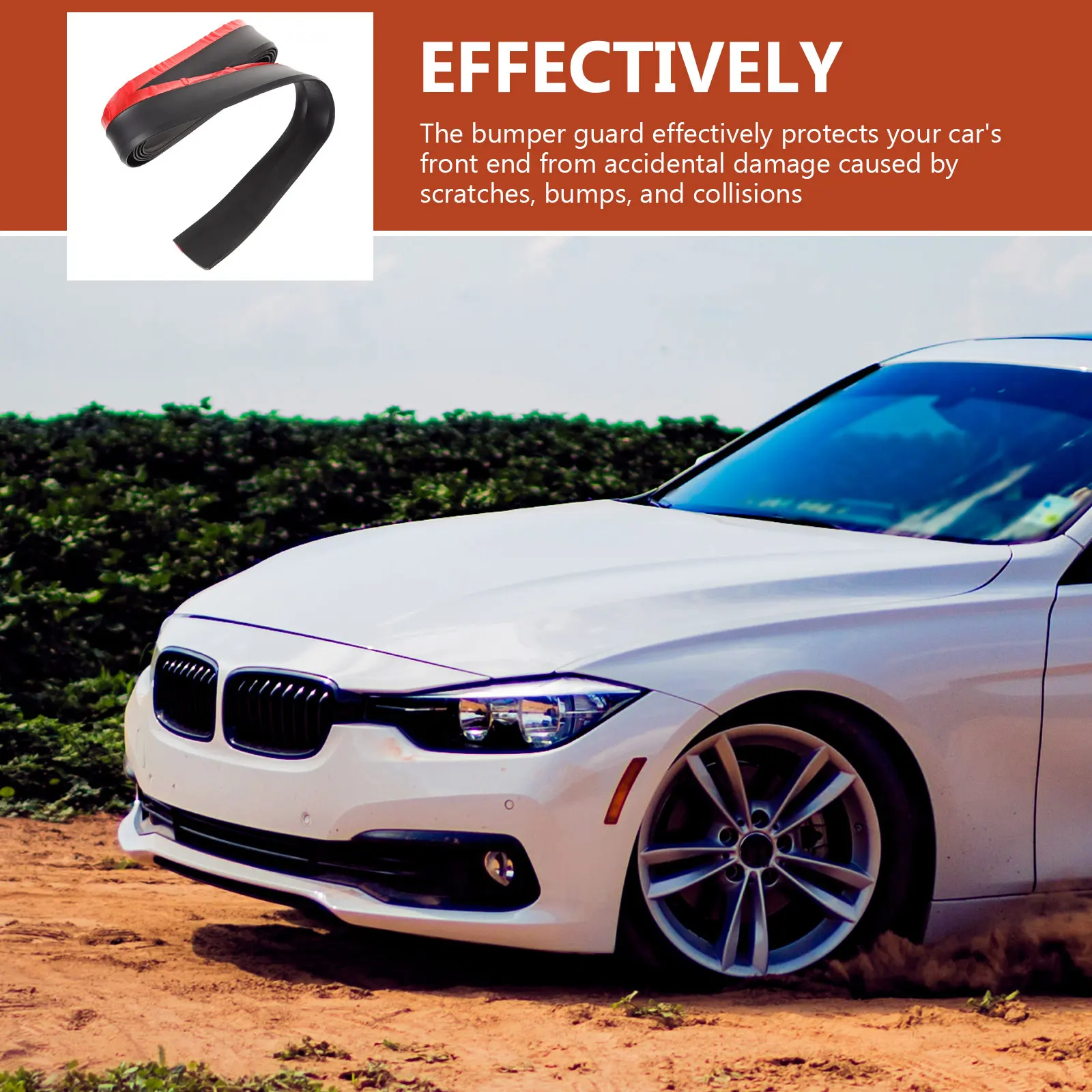 

Universal Front Bumper Lip Spoiler Skirt Protector Strip Durable Car Front Lip Scratch Proof Impact Resistant Garage Door