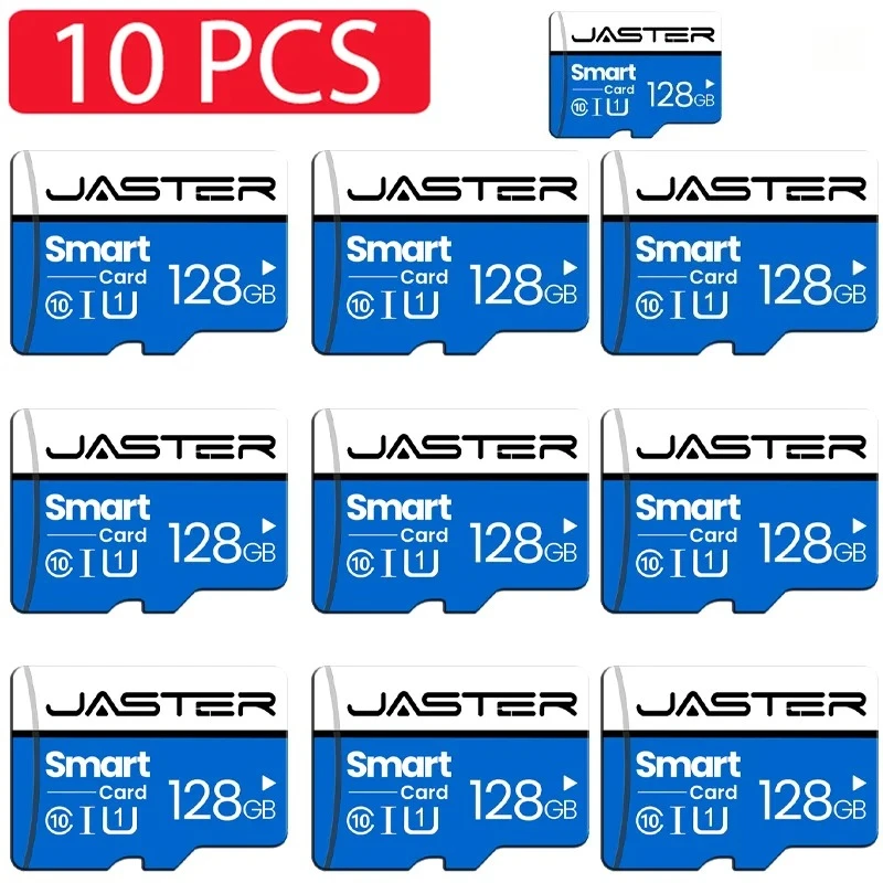 

10PCS/LOT JASTER TF Memory Card 128GB High Speed Micro SD Card 64GB 32GB 16GB 8GB High Speed Class 10 TF Flash Cards for Camera
