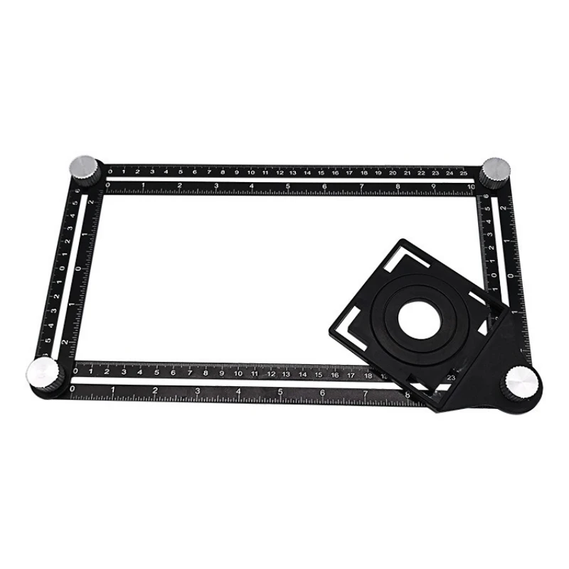 

Tile opening positioner, masonry tile tiling four-fold ruler, brick-laying glass universal hole punch, aluminum alloy six-fold