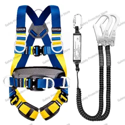 Five-point High Altitude Work Safety Harness Full Body Safety Belt Outdoor Climbing Training Construction Protective Equipment