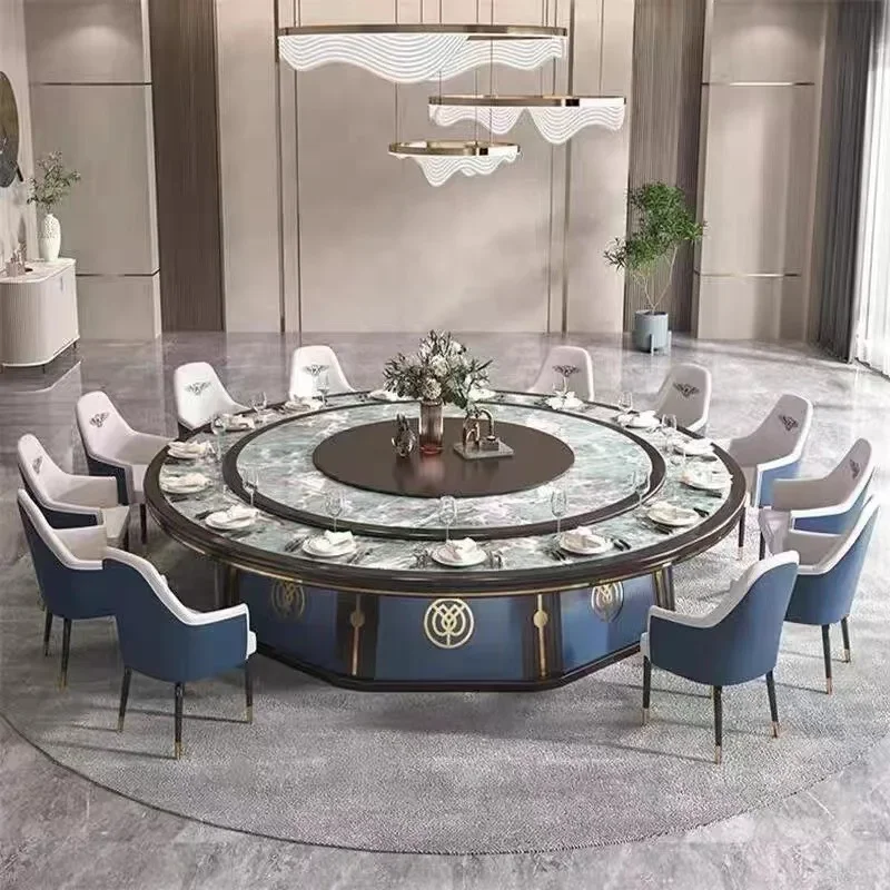 طاولة طعام بلاطة صخرية رخامية، موقد بطارية غير مرئي، وعاء ساخن، نادي الفندق، الإقامة المنزلية