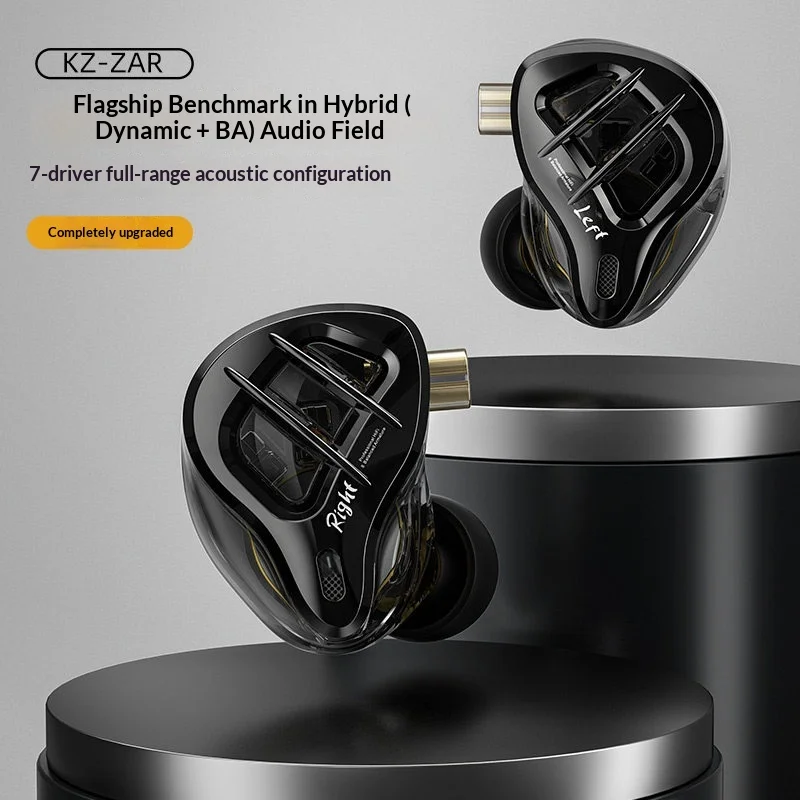 KZ ZAR Hybrid Driver In-ear Monitor 1DD + 7BA HiFi Headphones 2Pin Wired Headphones Music DJ Headphones Sports Gaming Earbud view 4