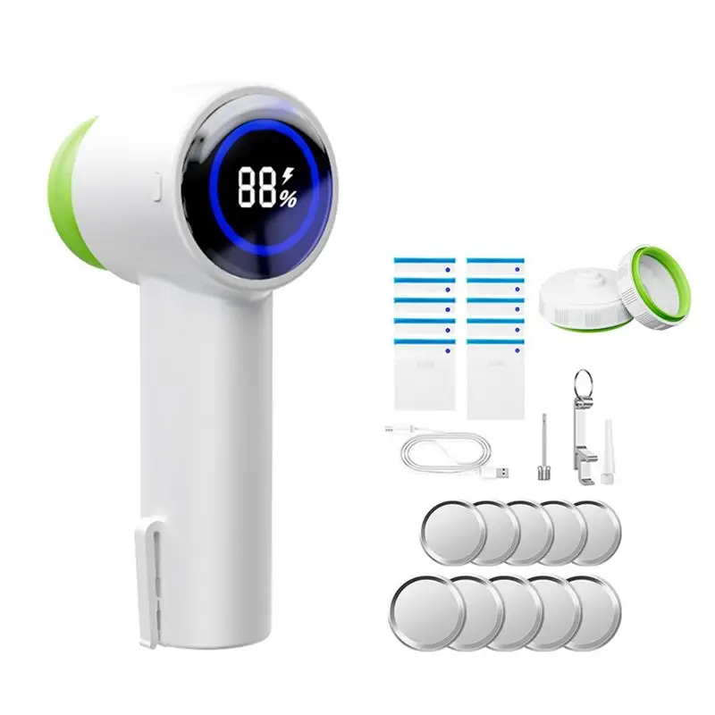 

ABXF-Handheld Vacuum Sealer, 4-In-1 Mason Jar Vacuum Sealer,Portable Vacuum Sealer Machine Kit, Small Vacuum Pump For Travel