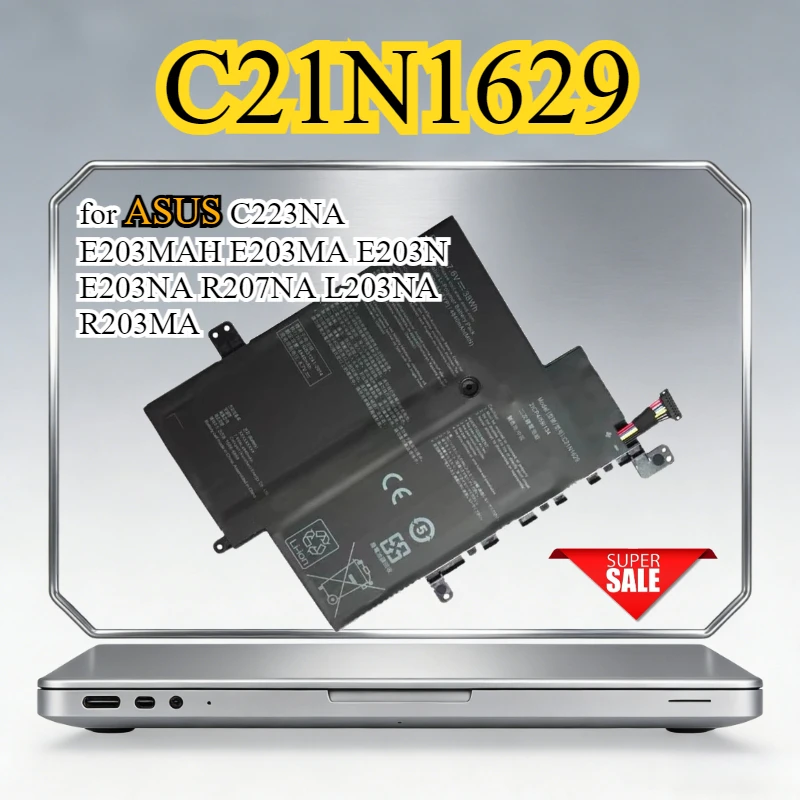 

C21N1629 Laptop Battery for ASUS C223NA E203MAH E203MA E203N E203NA R207NA L203NA R203MA Replacement Battery 7.6V 38Wh Bateria
