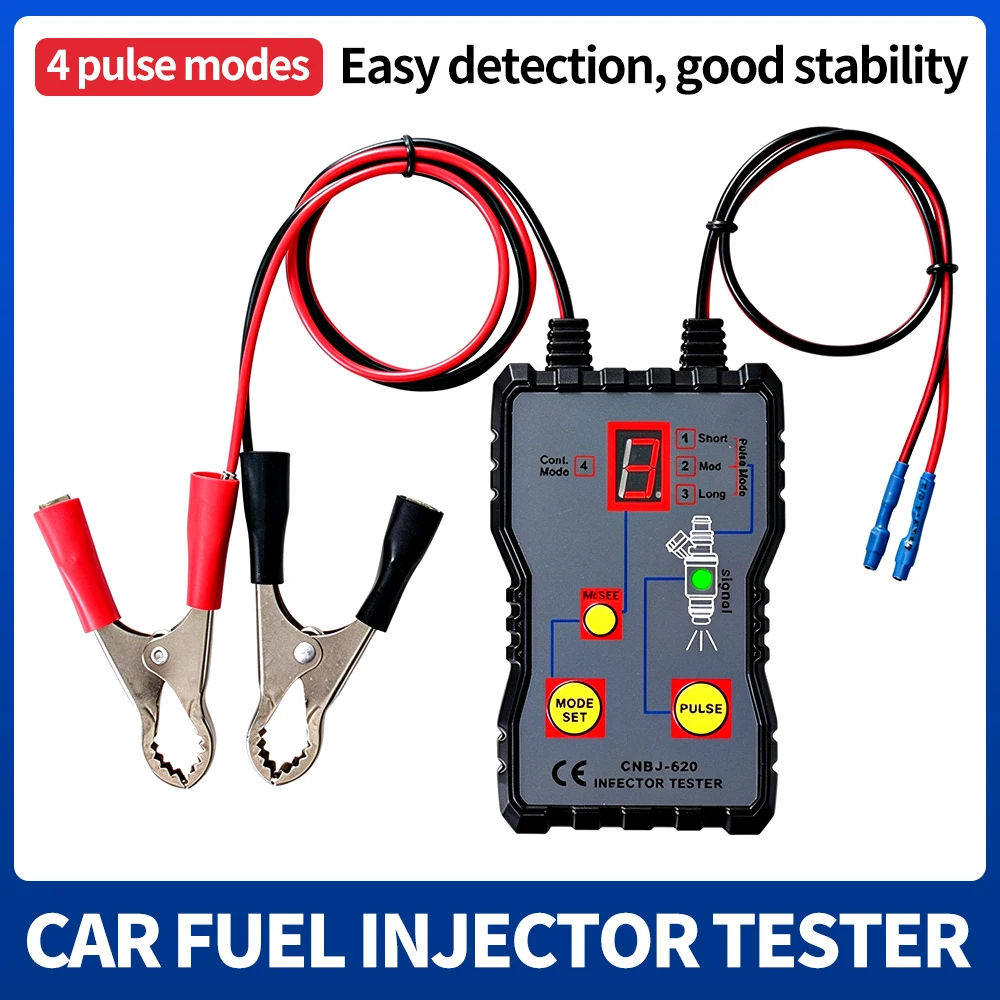 Automotive Fuel Injector Tester Drive Diagnostic Instrument Cleaning Tool Hot Sales Auto Tool Universal 12V