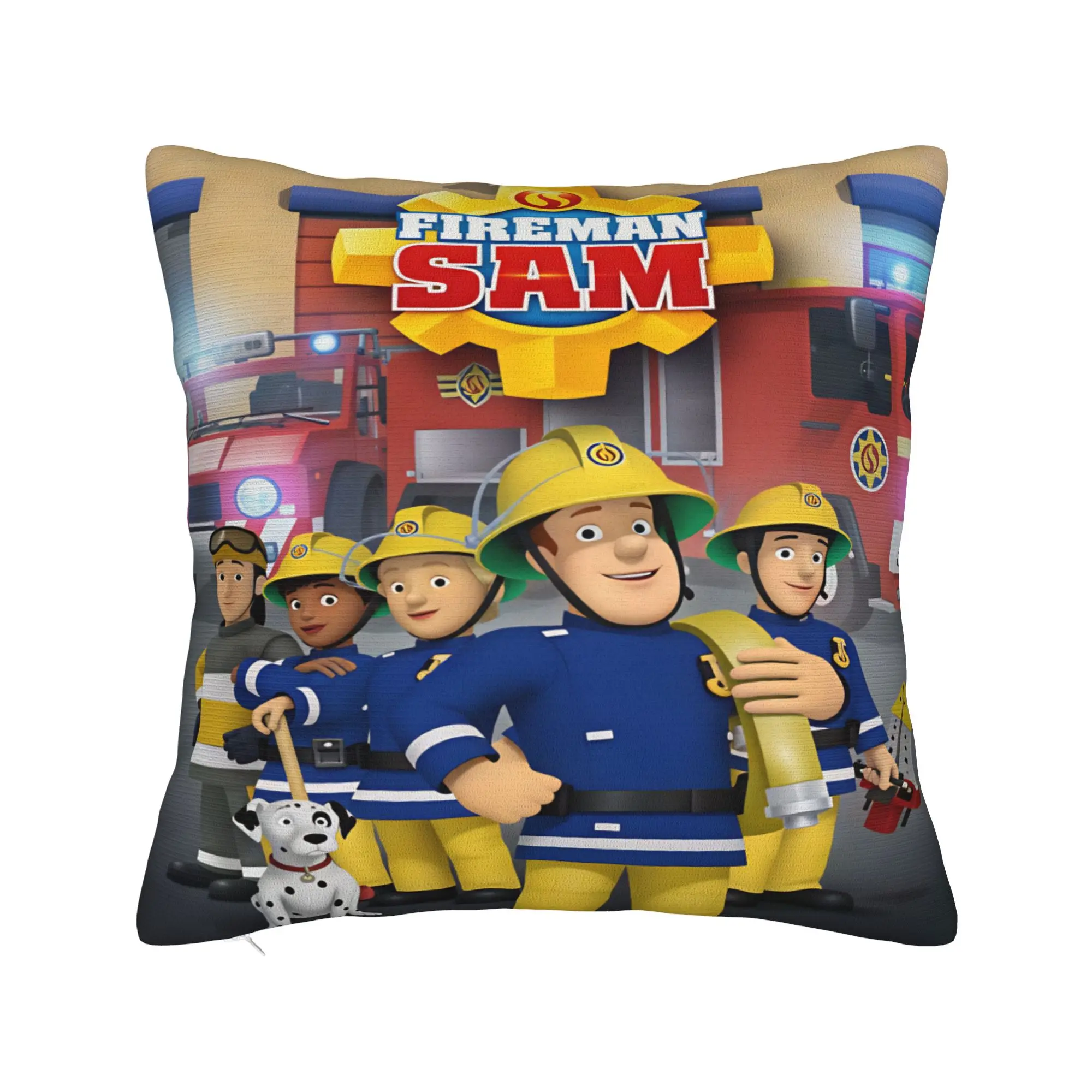 Fireman Sam Firefighter Pillow Cover  Soft Cushion Cover Novelty Pillow Case For Office Car Home Decor