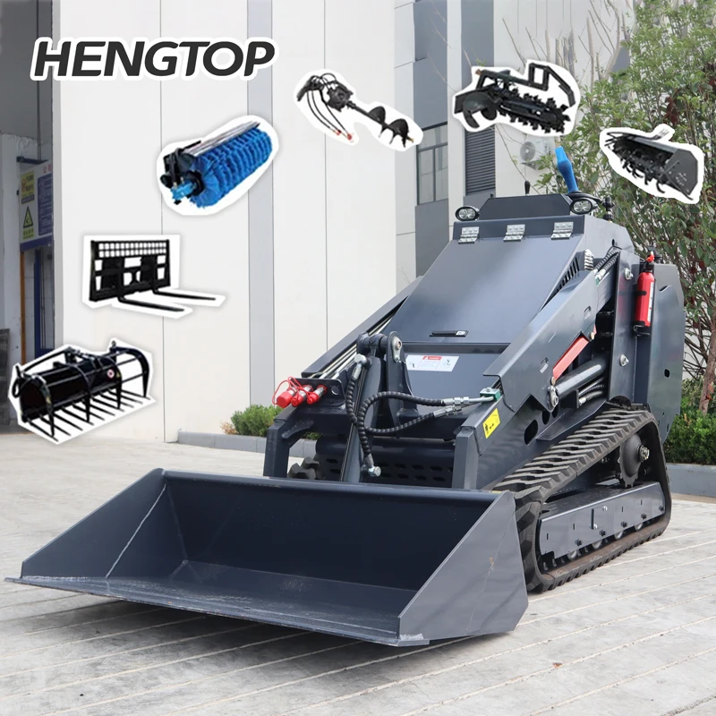

Cheap 700KG Skid Steer Loader Earth-moving Handling Mini Skid Steer Loader Snow Cleaning Skid Steer Loader for Sales