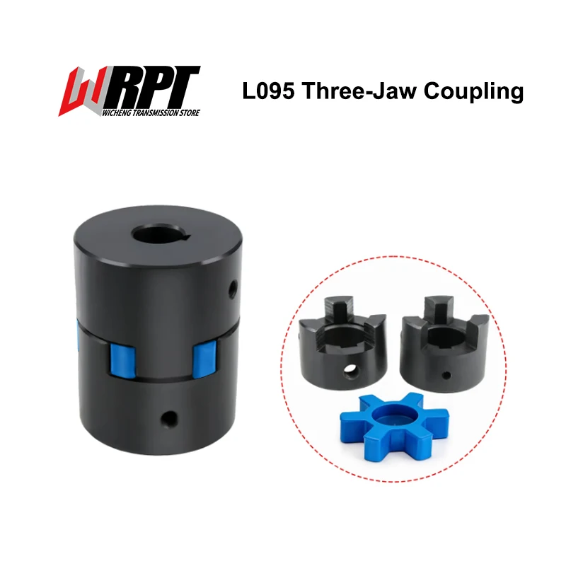 L095 L-Type Three-Jaw Plum Star Coupling High Torque Servo Motor Elastic Coupler Outer Diameter 55mm Length 67mm CNC Transmissio