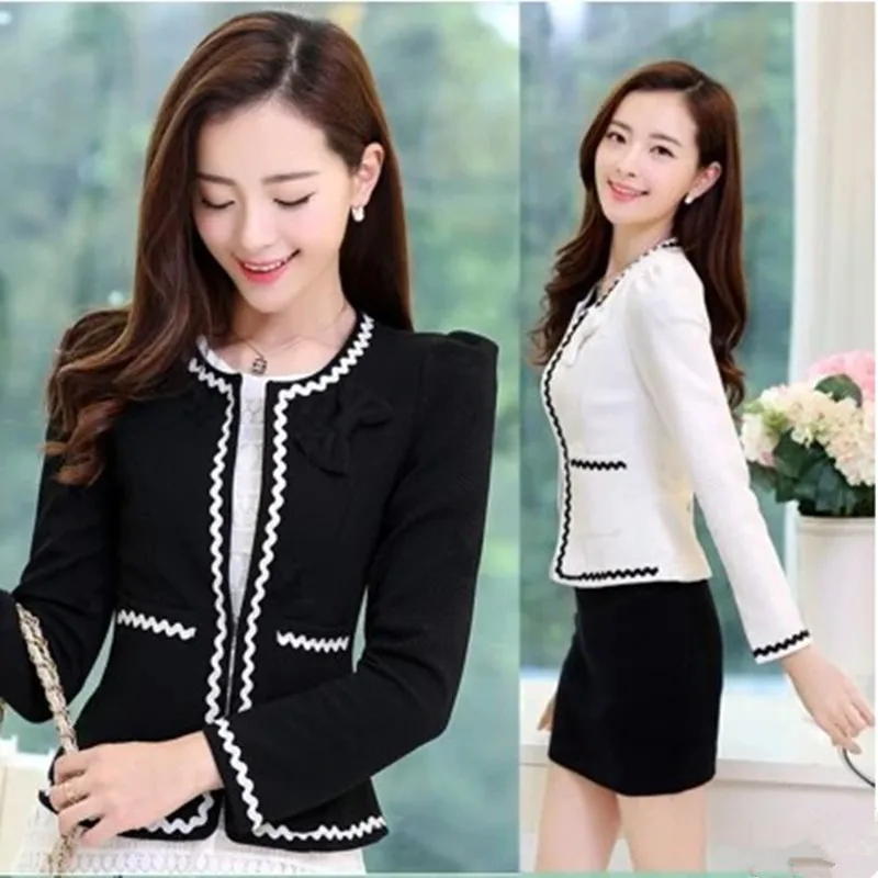 

Spring Thin Women's Jacket Short Female Blazer Slim Fit Famale Jaket Plus Size Blazer Woman Commuting Women Blazers and Jackets