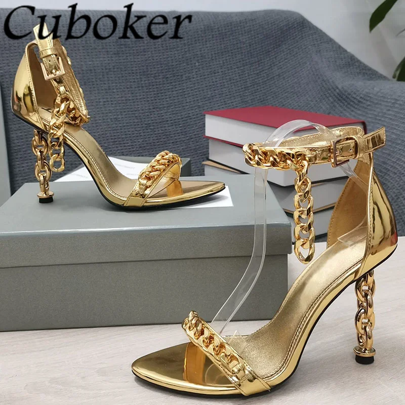 

Luxury Brand Super High Heel Women Wedding Shoes Beige Slingback Ankle Strap Slides Female Pearl Decor Crystal Sandals For Women