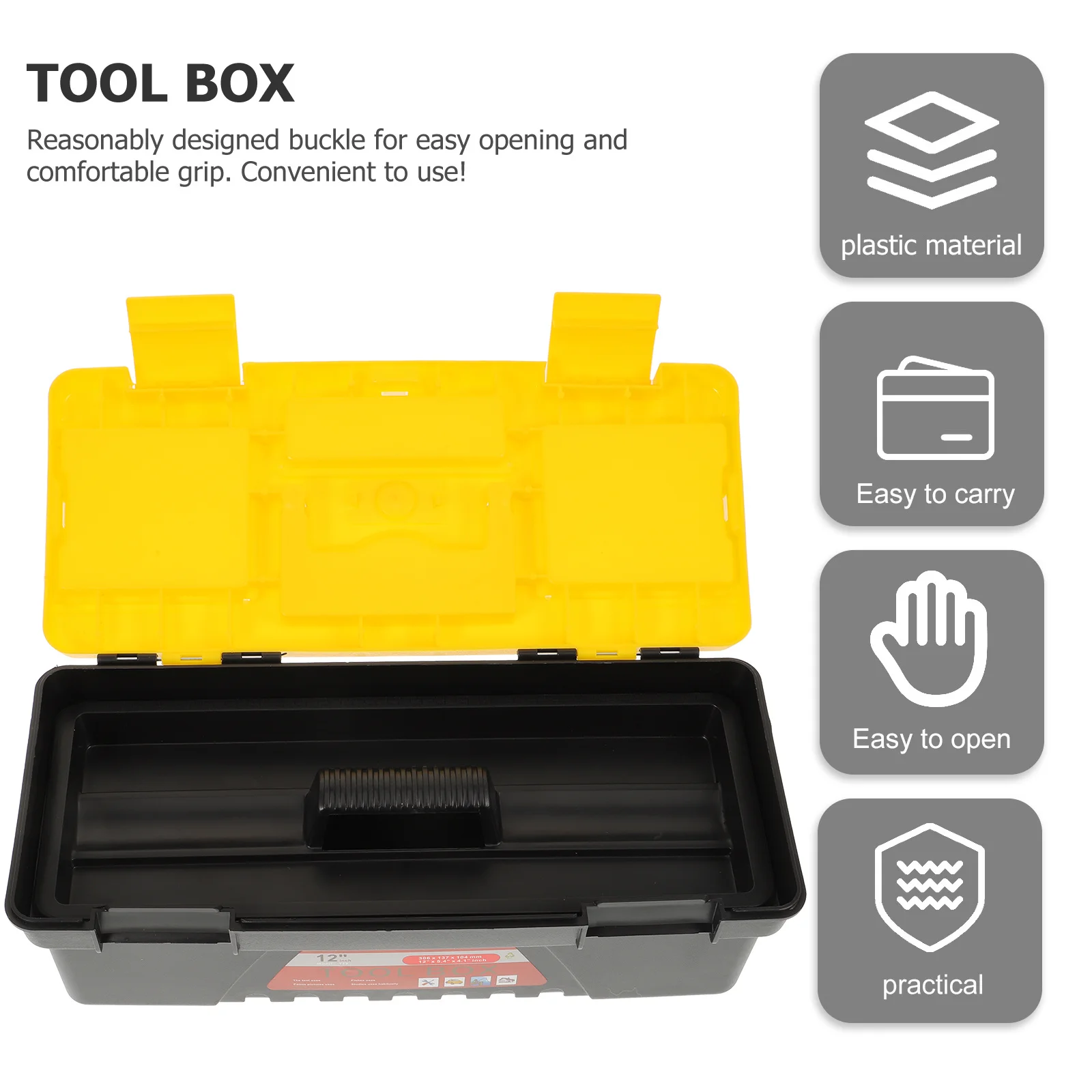 

1Pcs Large Capacity Toolbox Tool Storage Box Portable Durable Multi-Function Repair Tool Organizer Storage Case