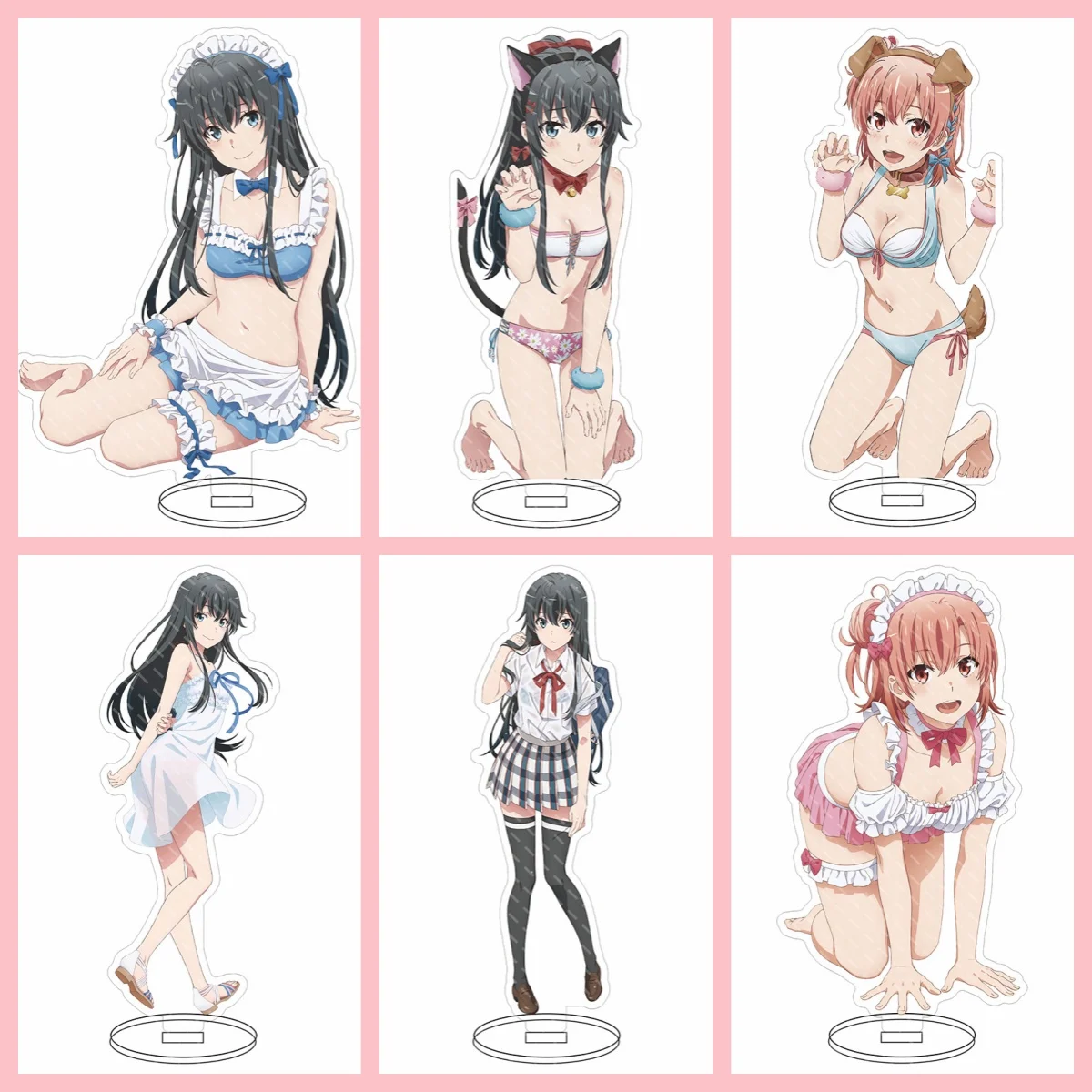 

My Teen Romantic Comedy SNAFU HOT Anime Climax Girls Figure Acrylic Stand Maid/Uniform/Lolita Outfit Version Desk Decor Gifts