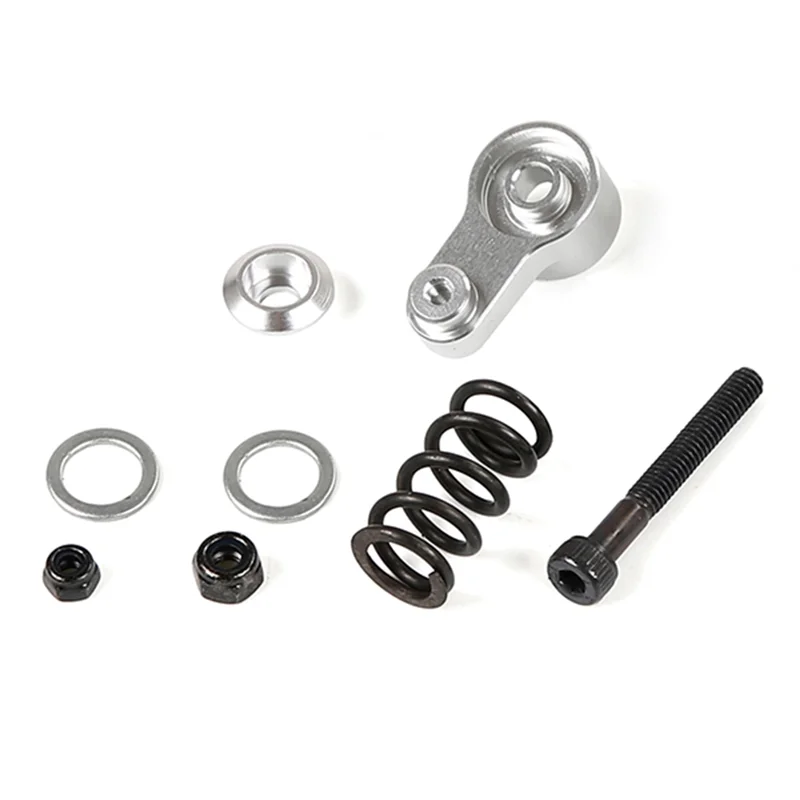 สําหรับ BAHA CNC โลหะบัฟเฟอร์ Rocker Arm Kit สําหรับ 1/5 HPI ROFUN BAHA ROVAN KM BAJA 5B 5T 5SC Rc รถอะไหล่, เงิน