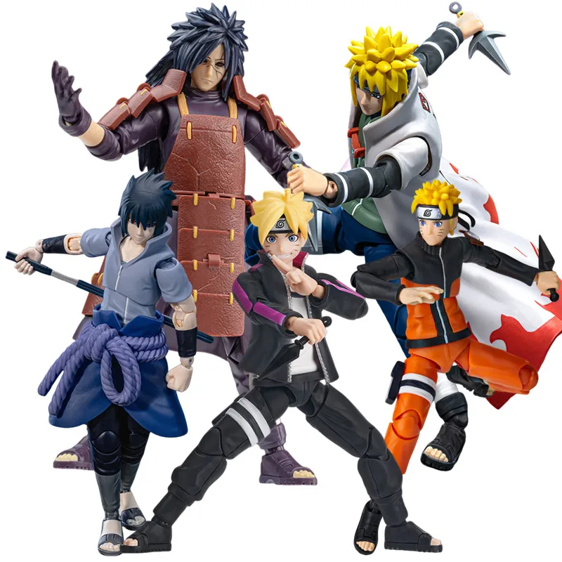 BLOKEES Naruto Uchiha Madara Uchiha Sasuke Namikaze Minato ‌   Figura de acción de Uzumaki Naruto y Uzumaki Boruto, juguete coleccionable, regalo de cumpleaños