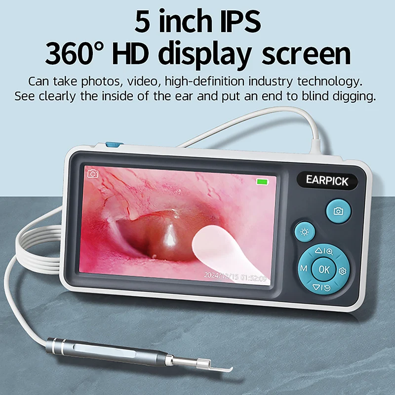 Ear Camera Otoscope Digital Otoscope with IPS Screen 1080P Ear Cleaner with Camera for Kid  Home Ear Inspection
