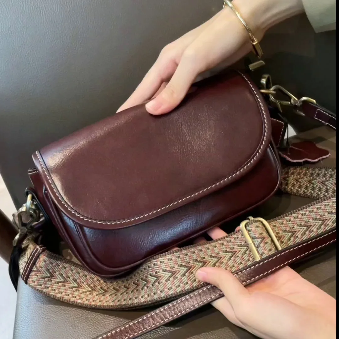 Sac à bandoulière en cuir de vachette pour femme, petit sac de téléphone pour femme, cuir véritable, sacs à main initiés décontractés, polyvalent, haute qualité