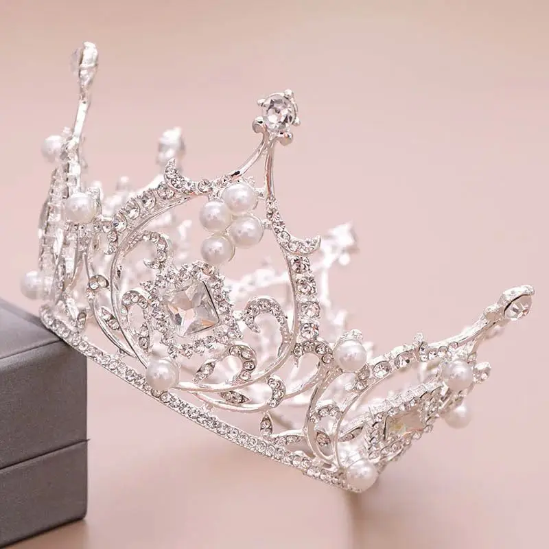 ファッションラグジュアリー大型フルサークルラインストーン女王プリンセスウェディングヘッドウェアキラキラ輝くブライダルアクセサリーエレガントなヘアデコレーション