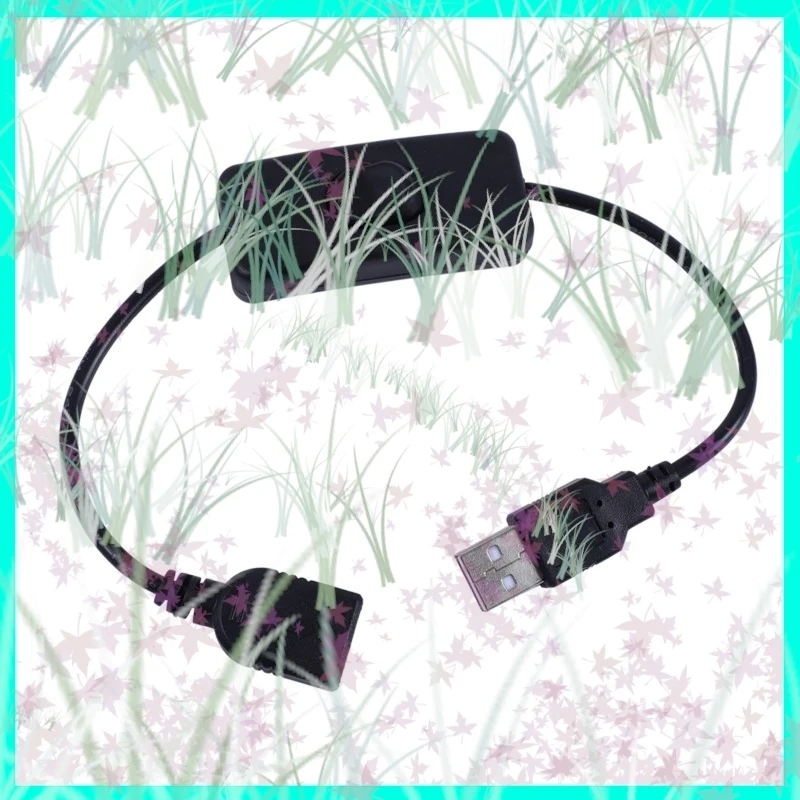 28cm USB Cable Black/white With Switch ON/OFF Cable Extension Toggle for  Lamp USB Fan Power Supply Line Durable Adapter E3