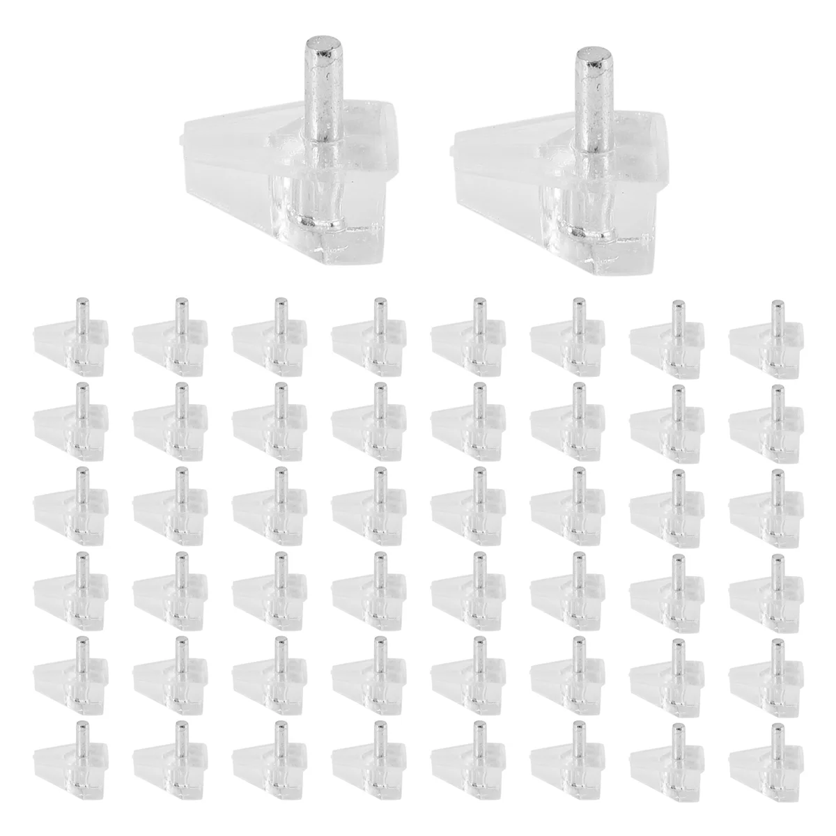 BOFO 50 Pieces 3 mm Shelf Pins Clear Support Pegs Cabinet Shelf Pegs Clips Shelf Support Holder Pegs for Kitchen Furniture
