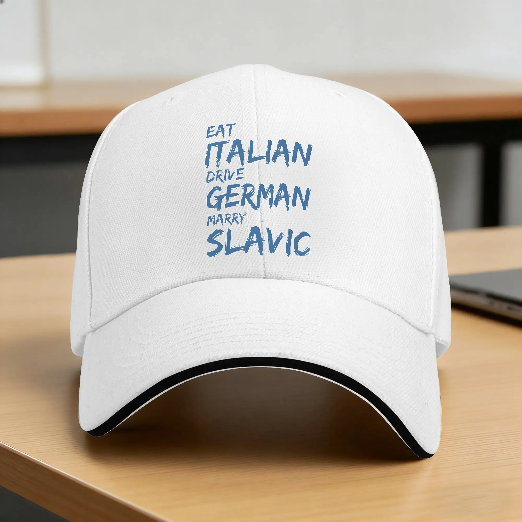 Eat Italian Drive German Marry Slavic Funny Quote Casual Baseball Cap Summer  Trucker Hat High Quality Fashion Baseball Caps