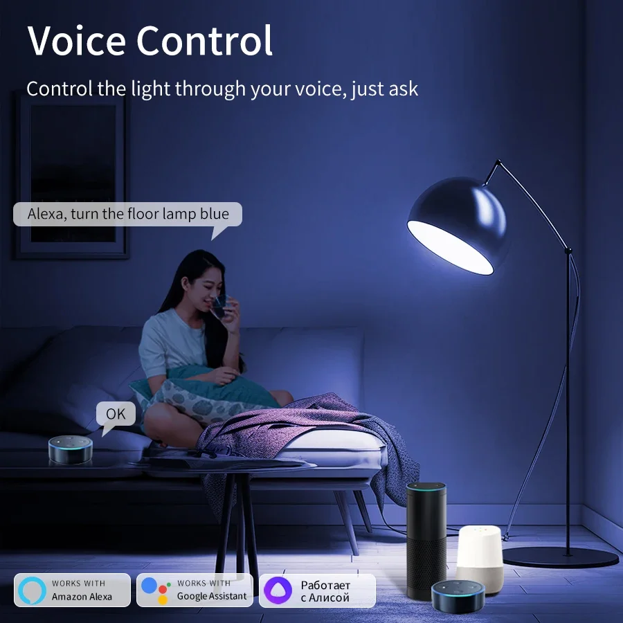 Imagem -06 - Lâmpadas Led Smart Wifi Lâmpada Regulável Controle de Voz Funciona com Alexa Google Assistente Gu10 ac 85265v 5w 7w 9w