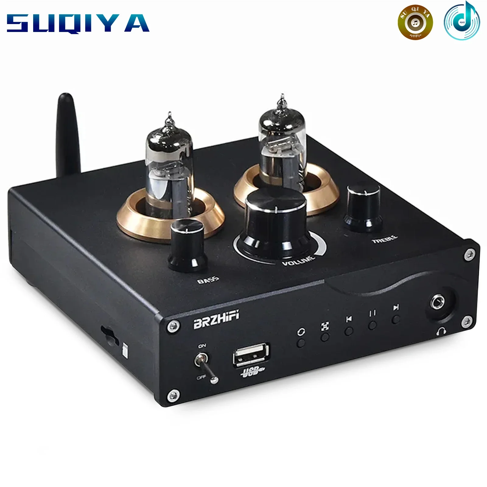 

DC12V 6J5 Vacuum Tube Preamp NE5532 Headphone Bluetooth 5.0 Audio Amplifier HiFi Stereo Preamplifier Home Theater Pre AMP