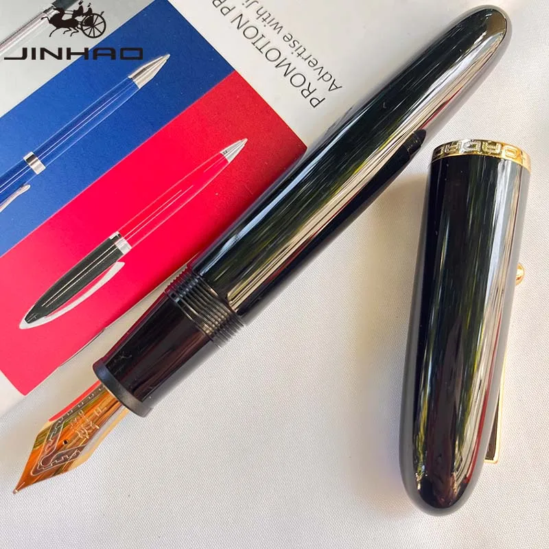 Luxus JinHao 9019 Dadao Brunnen Stift Acryl Transparent Spin Stift 40 MM Feder Schreibwaren Büro Schule Liefert Schreiben Stifte – Detail 6