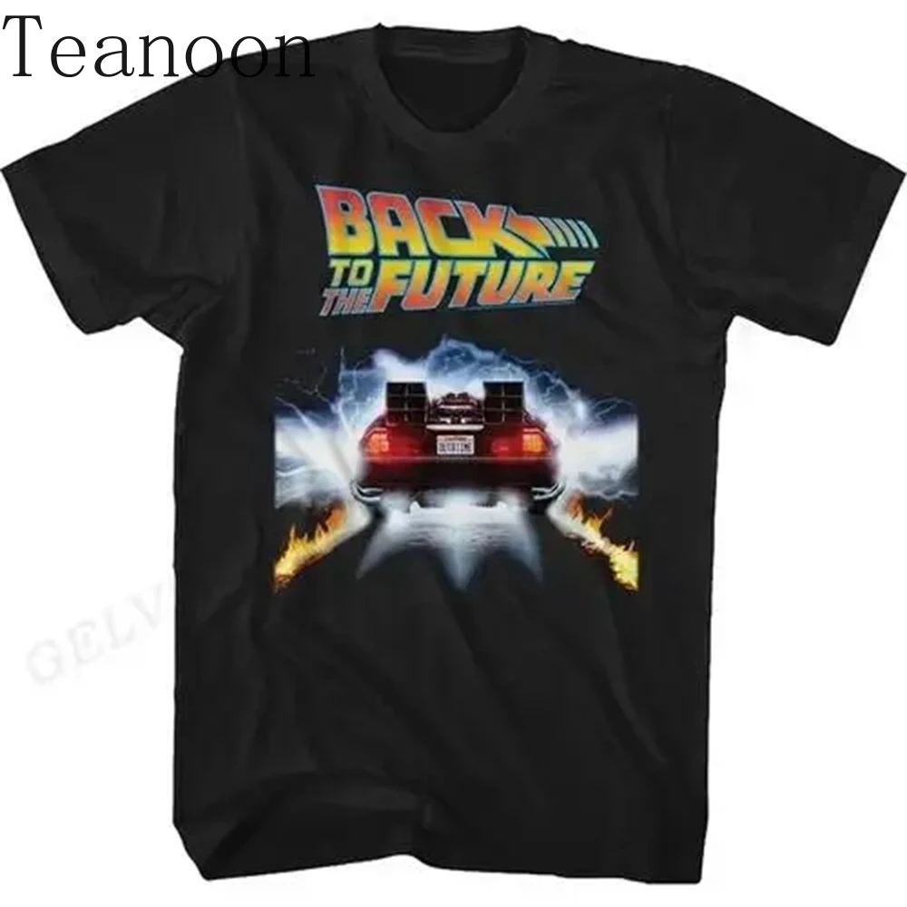 Teanoon Back To The Future T Shirt Graphic Print Men Women Fashion Hip Hop Streetwear Short Sleeve Plus Size T Shirt Unisex