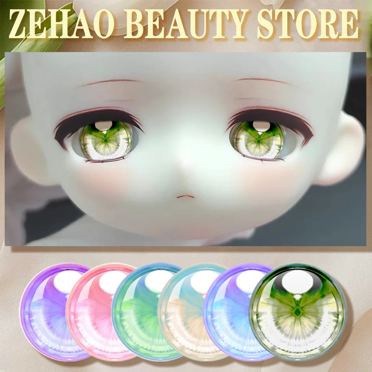 Lemon Fresh Vibe Eyes Glass Blyth BJD Doll Round Glass Eye Cabochon 10MM-40MM Handmade Drop Glue Eye Pupil Girl Toy JD020