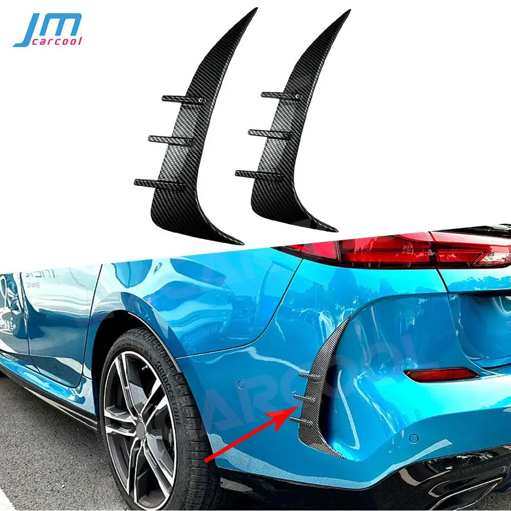 Rear Bumper Side Fins Canard for BMW 2 Series F44 Gran Coupe 2020+ ABS Gloss Black Bumper Decoration Car Body Kits Accessories