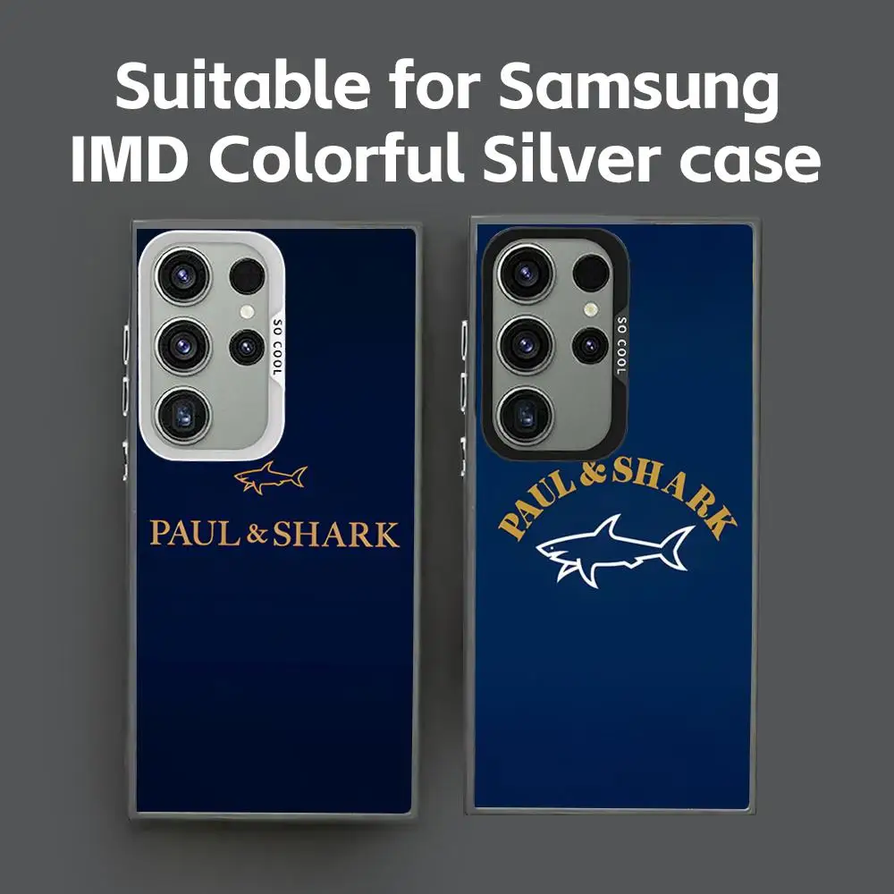 HOT P-Paul Sharkes Cool brand Phone Case IMD Colorful Silver Suitable case For SamsungS25 S24 S23 S22 S21 S20 Plus Ultra Note20