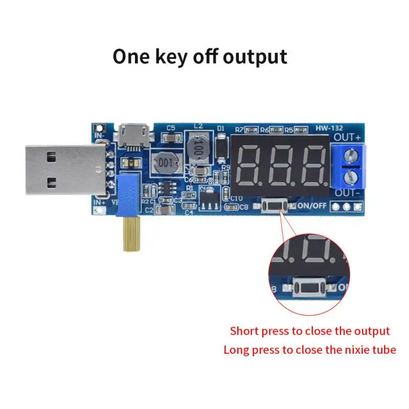 1~10PCS 5V to 3.5V / 12V USB Step UP / Down Power Supply Module Adjustable Boost Buck Converter Out DC 1.2V-24V