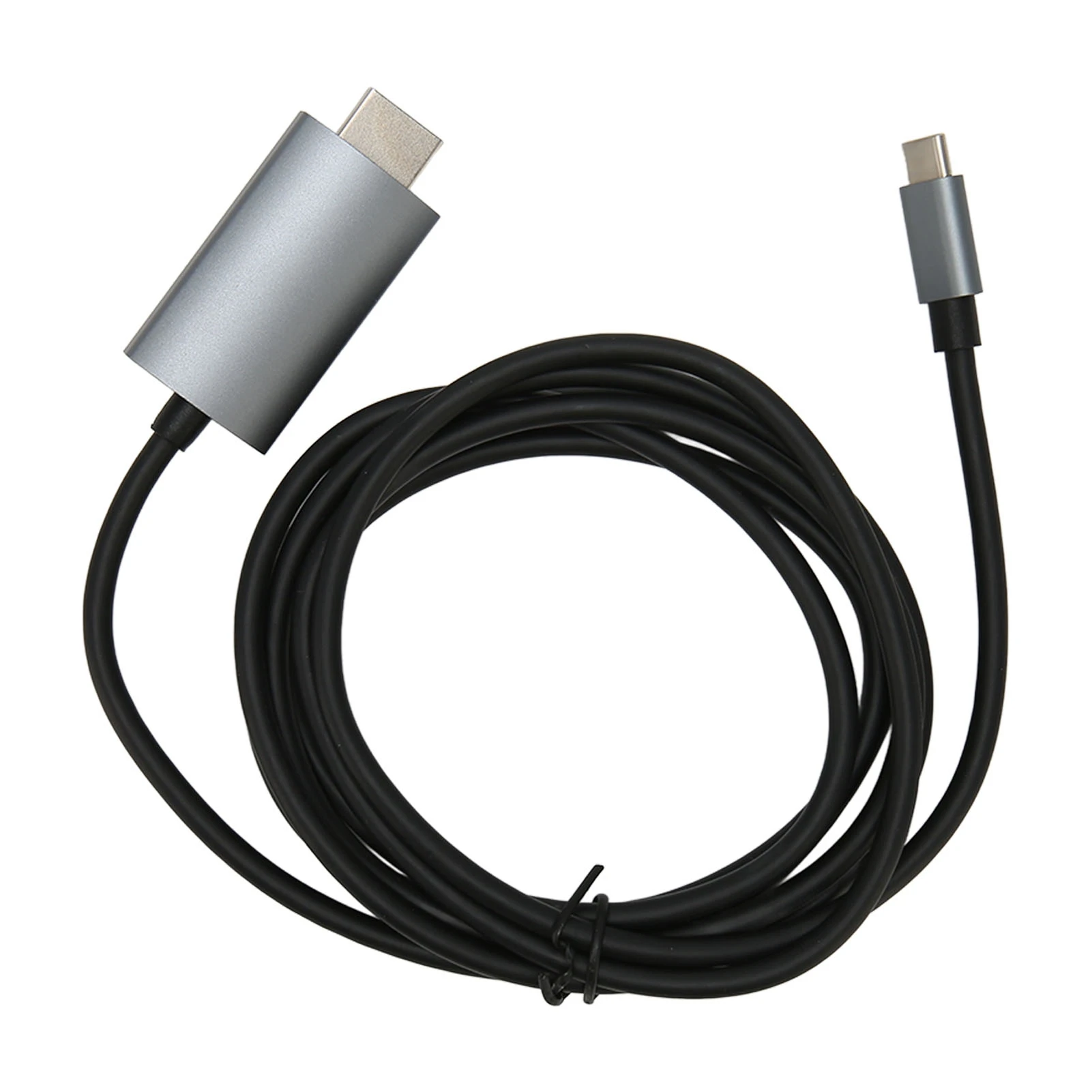 Type C to HD Multimedia Interface Cable Support 4K 30Hz Plug and Play Type C to HD Cable for TV Monitor Black Gray