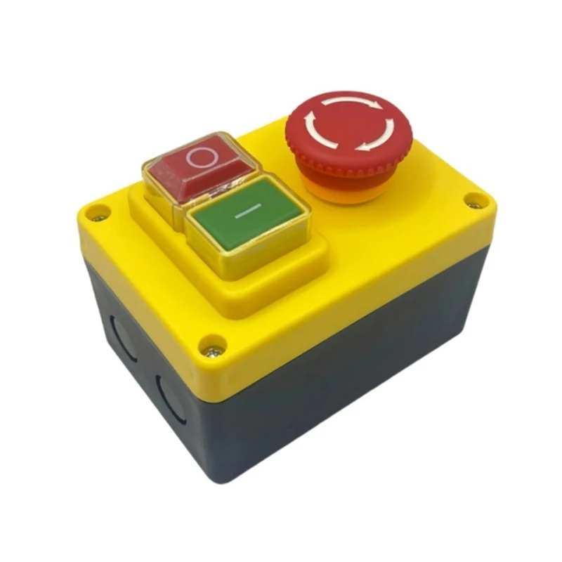 Electromagnetic Safety Push Button Switches 250V 16A ABS Stop for Power Tool