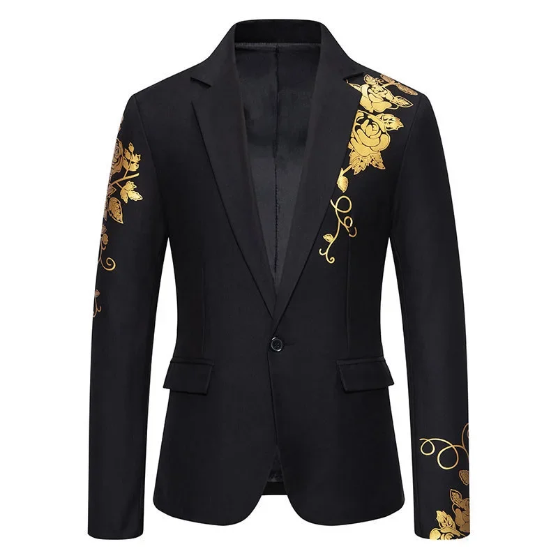 

Jacket is an informal men's clothing with a narrow story, gold size, wedding, wedding, gold color