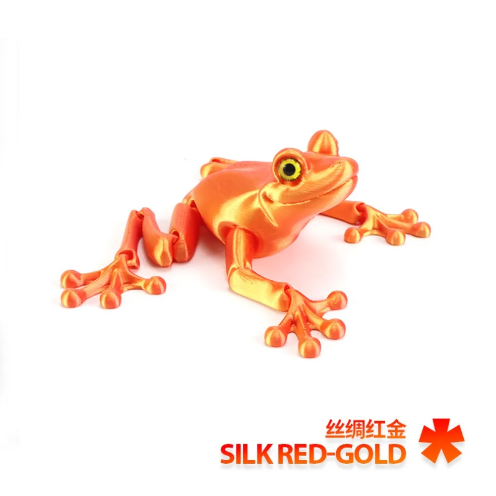 Figuras de sapo com impressão 3d, brinquedos de animais, multiarticular, brinquedo móvel, olhos de simulação para casa, acessórios, decoração de quarto, presentes para crianças