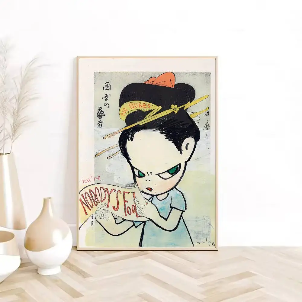 Y-Yoshitomo Nara Art Lovely melancholy Poster  HD sticky wall waterproof home living room bedroom Dorm bar aesthetic decoration