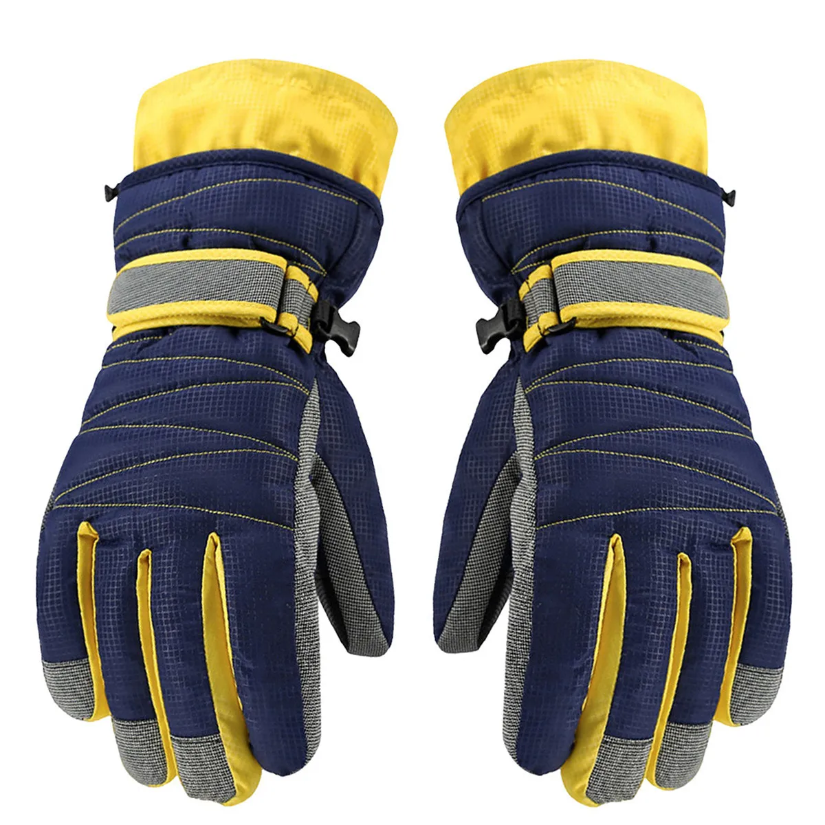 

Advanced Cold Weather Gloves Extended Adjustable Cuff Super Warm Waterproof Windproof Skiing Snowboarding Gloves Blue Medium
